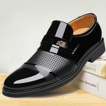 Load image into Gallery viewer, Luxury Brand PU Leather Fashion Men Business Dress Loafers Pointed Toe Black Shoes