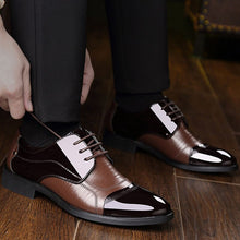 Load image into Gallery viewer, Merkmak Pointed Toe Men Shoes Classic Business Men Formal Leather Shoes