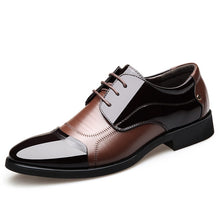 Load image into Gallery viewer, Merkmak Pointed Toe Men Shoes Classic Business Men Formal Leather Shoes