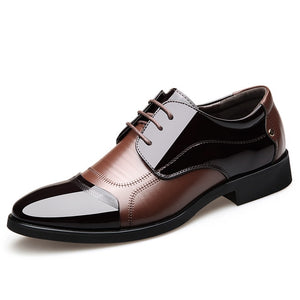 Merkmak Pointed Toe Men Shoes Classic Business Men Formal Leather Shoes