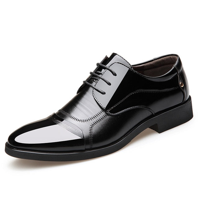 Merkmak Pointed Toe Men Shoes Classic Business Men Formal Leather Shoes