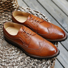 Load image into Gallery viewer, Men&#39;s Dress Shoes Fashion Brogue Floral Pattern Men Formal Shoes