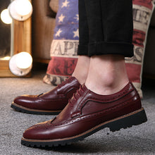 Load image into Gallery viewer, Men&#39;s Dress Shoes Fashion Brogue Floral Pattern Men Formal Shoes