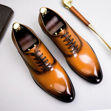 Load image into Gallery viewer, mens formal shoes genuine leather oxford shoes